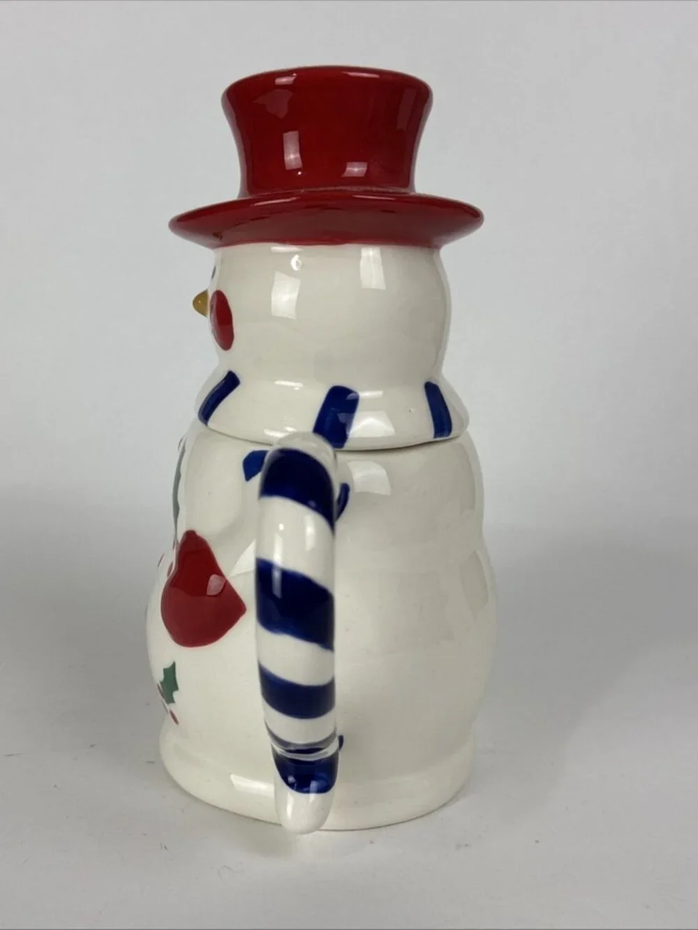 Temptations Snowman Red Hat Ceramic 12oz Mug holiday Christmas decor cup